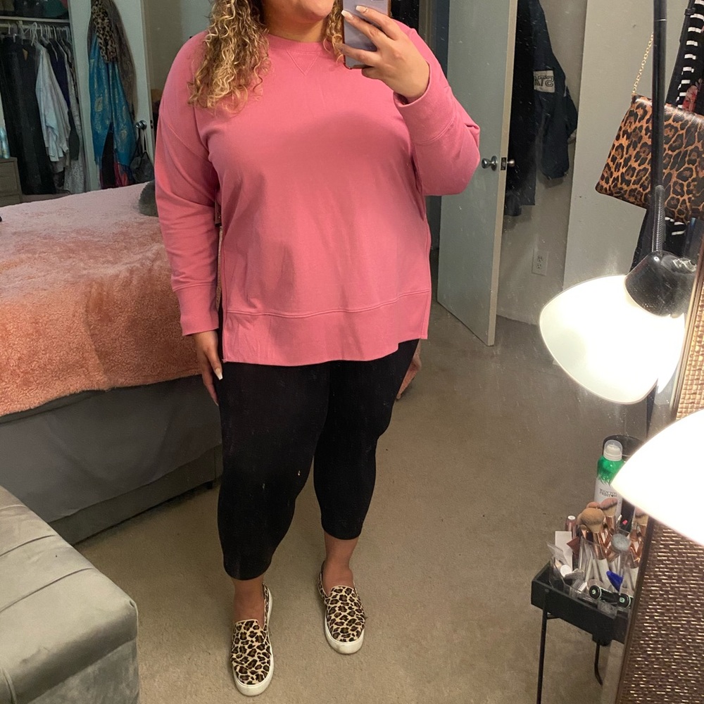 Terra & Sky Pink Hi-Lo Sweatshirt (Brand New)